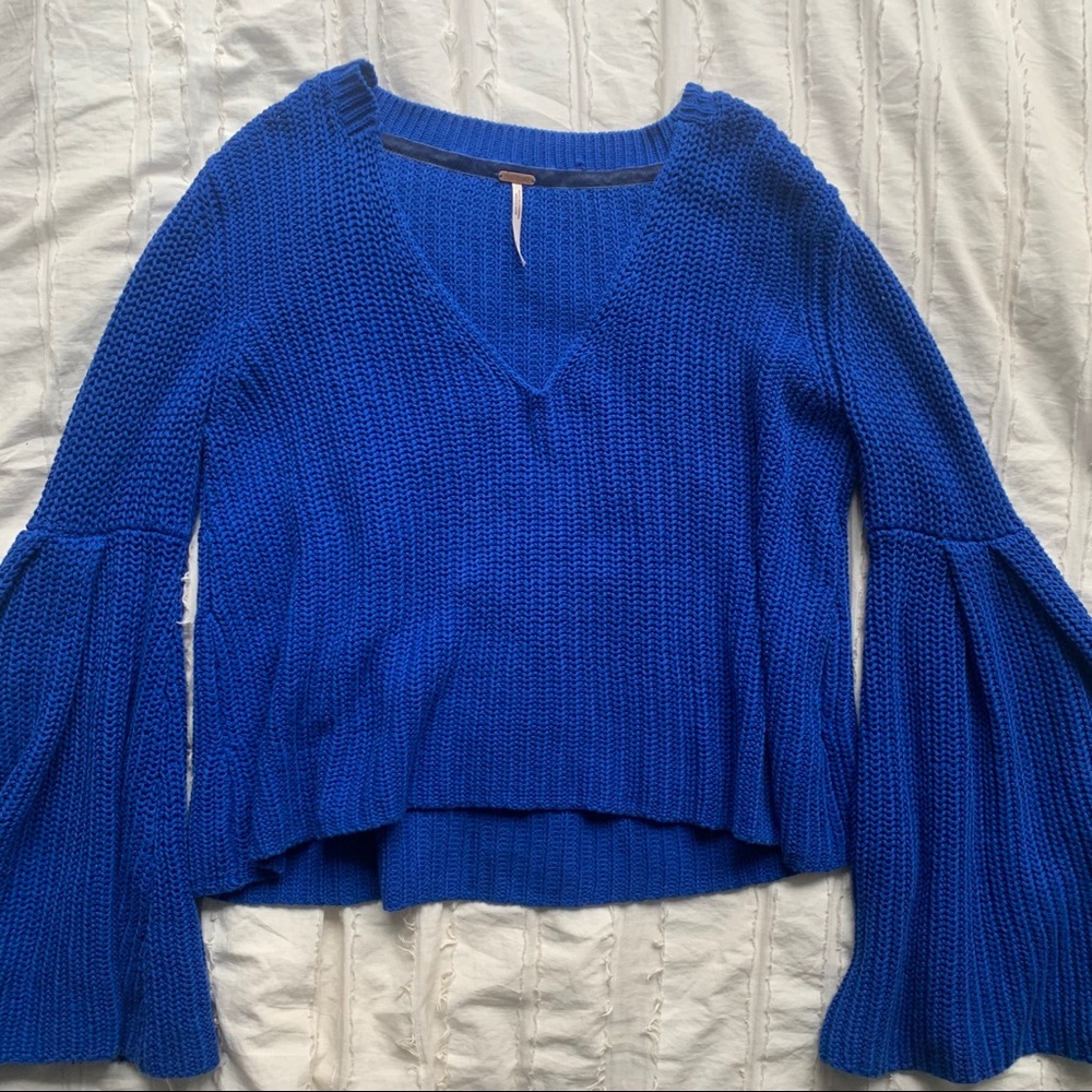 Cobalt Blue Free People Sweater size Small